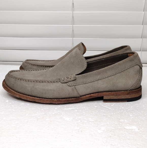 Clarks Men\'s Pace Barnes Sage Suede Leather Slip On Loafers main image 8